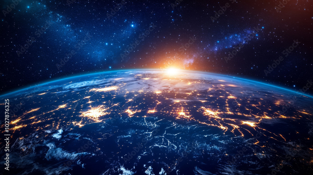 Obraz premium A global network connects people worldwide for finance, banking, the internet, and even cryptocurrencies. It's like a web that helps us communicate and do business all over the world.