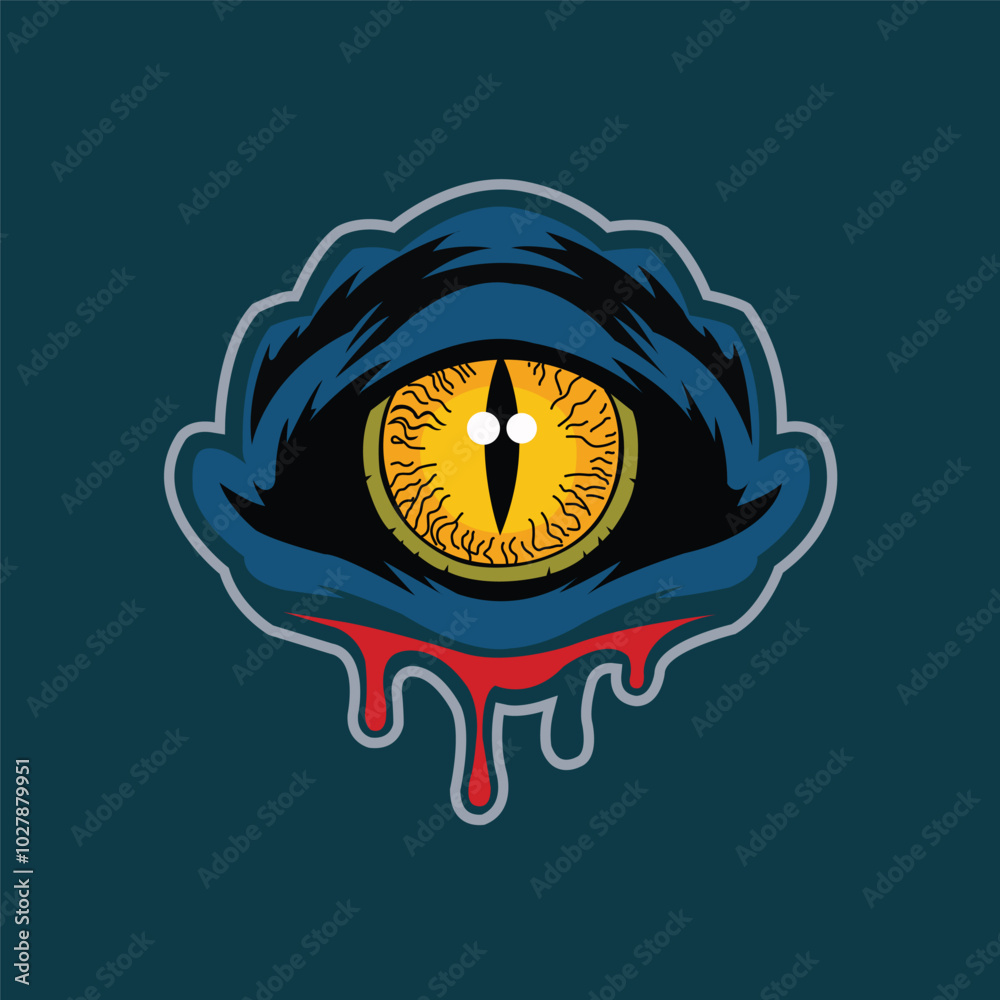 Fototapeta premium Illustration of evil eye amulet, eye illustraion, eyeball logo, eye evil, eye clipart, eye 