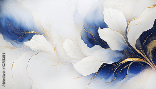 Tapeta kwiaty, abstrakcja © Iwona