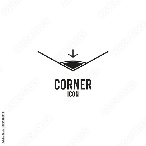 corner icon vector