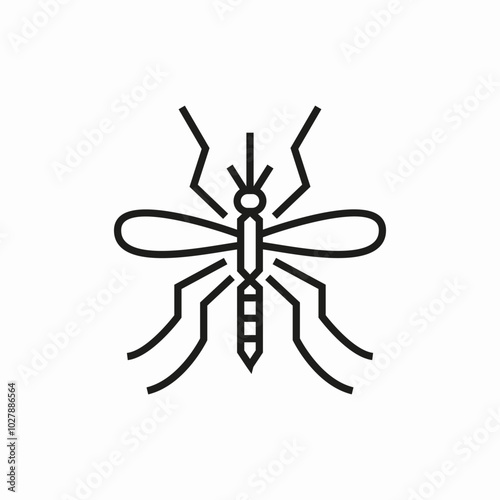 mosquito insect icon sign vector