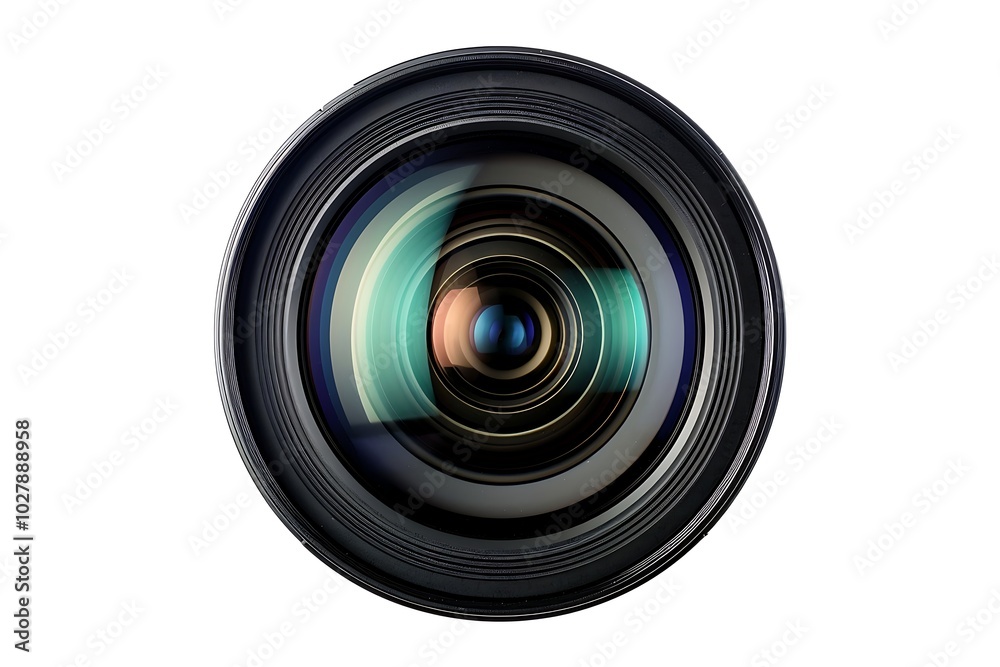 Camera lens isolated on a white background. 3d render image. Camera lens isolated on a white background. 3d render image.