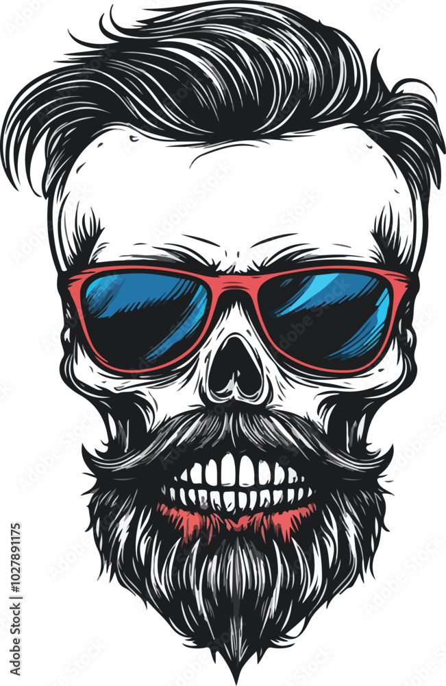 Hipster Skull Vector Illustration
Hipster Skull Vector Illustration