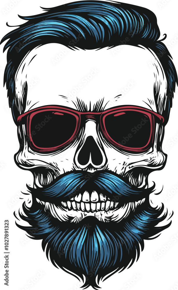 Hipster Skull Vector Illustration
Hipster Skull Vector Illustration