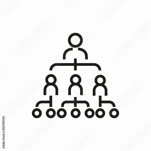 hierarchical structure icon sign vector