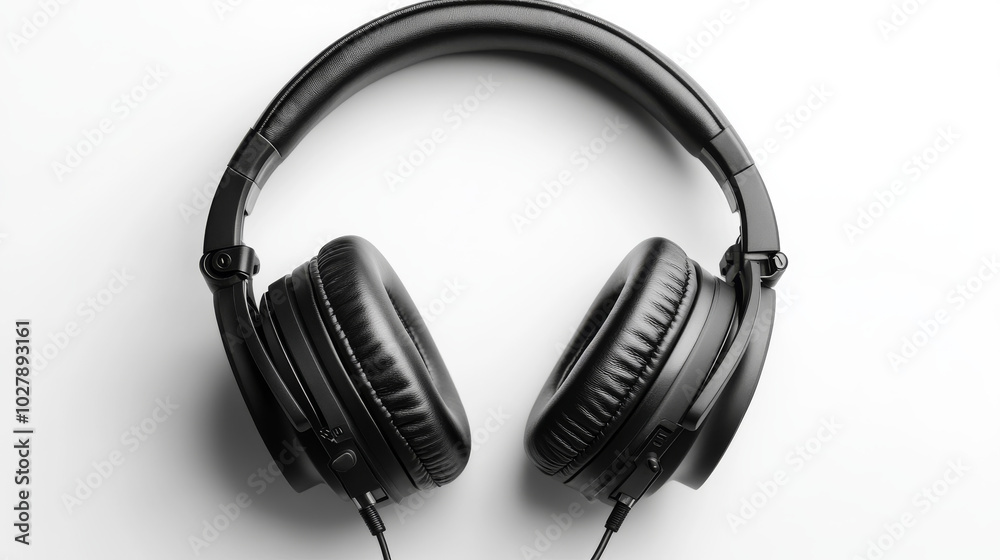 Black headphones that cover your ears. Black headphones that cover your ears.