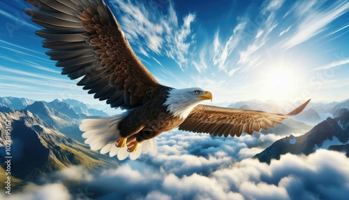 Eagle in flight