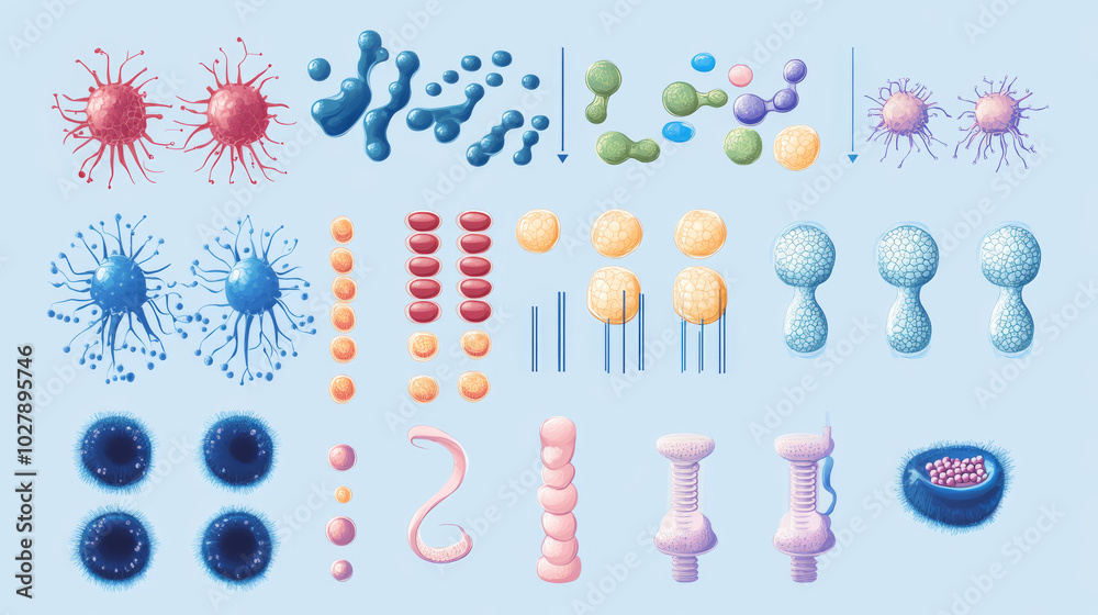Diagrams showing the building blocks of different human hormones. Diagrams showing the building blocks of different human hormones.