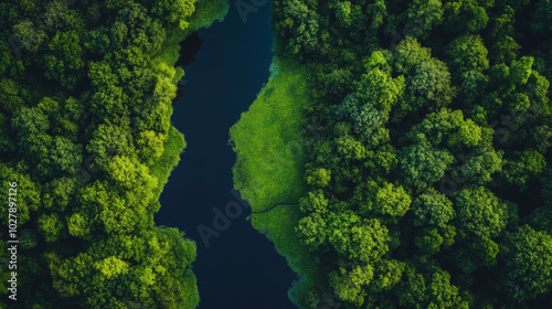 ESG stands for Environmental, Social, and Governance. It's about how companies are doing in these areas. This image shows a green and natural background, using a simple and modern style.