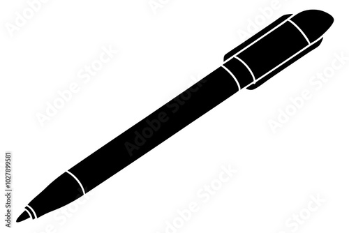 Rollerball Pen vector silhouette