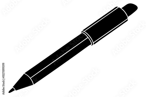 Rollerball Pen vector silhouette
