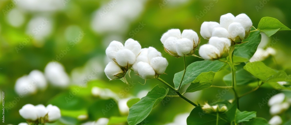 Cotton Plants Swaying in the Gentle Breeze Cotton Plants Swaying in the Gentle Breeze