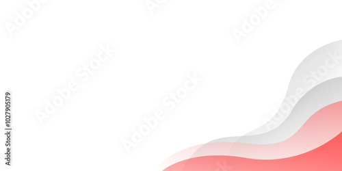 Red and gray subtle wave abstract background with white space for text and message. design templates