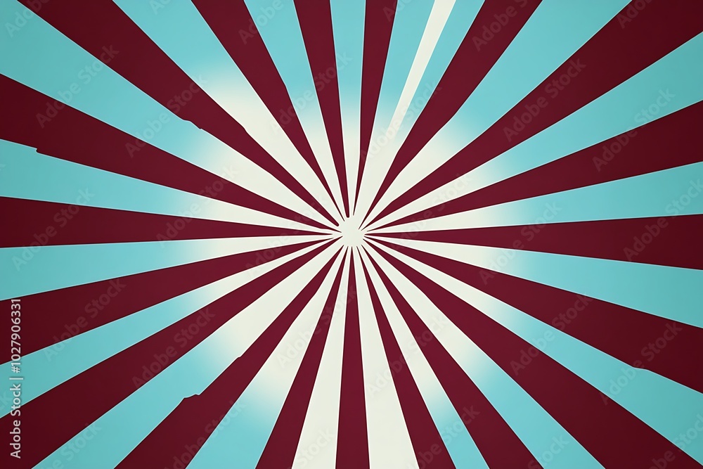 Fototapeta premium retro teal and brown sunburst Vector In Hippy 60s Design Pattern background