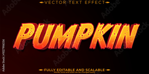 Halloween monster text effect, editable horror and scary text style