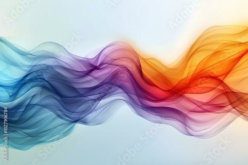 A close up of a wave of colored smoke