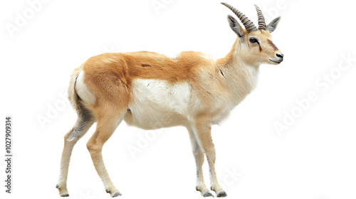 Saiga on a transparent background, png.