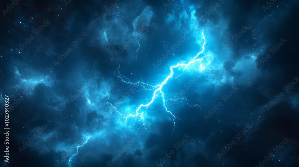 Electric Storm in Blue Sky Electric Storm in Blue Sky