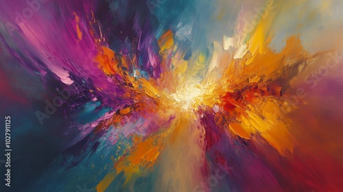 Wallpaper Mural Abstract Explosion of Color Torontodigital.ca