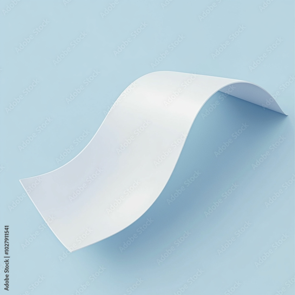 White paper flying, sheet falls and twists isolated on white, clipping path White paper flying, sheet falls and twists isolated on white, clipping path