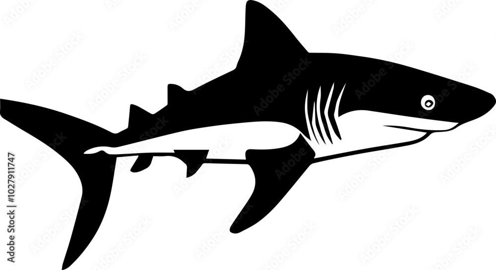 Naklejka premium Kitefin Shark icon