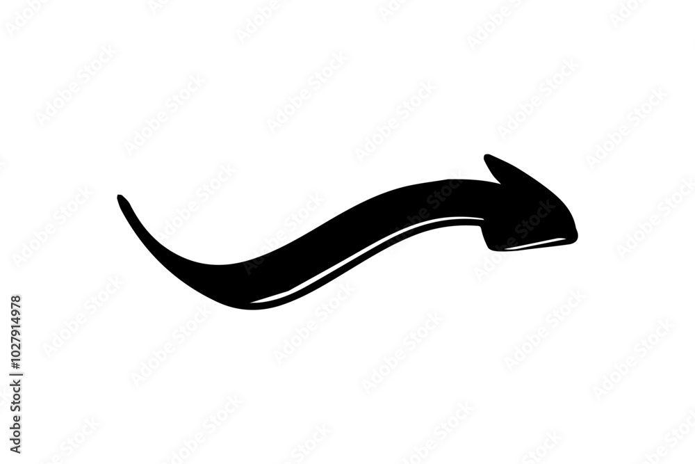 hand drawing simple arrow black color hand drawing simple arrow black color