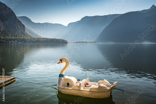 Obraz na płótnie Widok na jezioro Hallstat, Austria, Alpy, Górna Austria w salonie