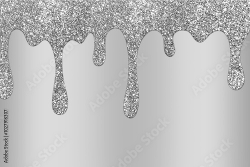 Silver dripping glitter background, Dripping Glitter Background