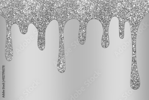 Silver dripping glitter background, Dripping Glitter Background