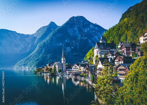 Obraz na płótnie Hallstat - Górna Austria, Jesień w salonie