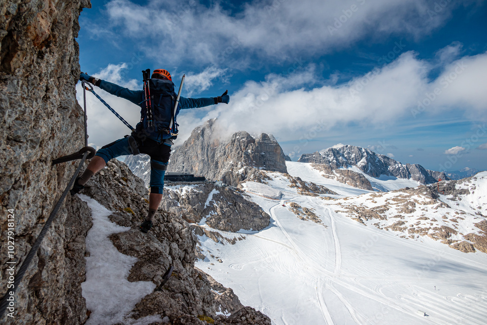 Dachstein, Hunerkogel - Austria, Alpy, widok z Koppenkarstein,