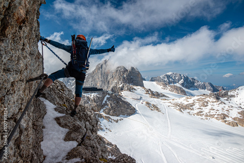 Obraz na płótnie Dachstein, Hunerkogel - Austria, Alpy, widok z Koppenkarstein, w salonie