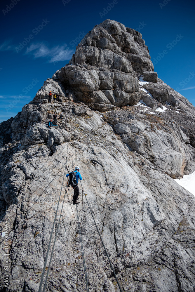 Dachstein, Hunerkogel - Austria, Alpy, widok z Koppenkarstein,