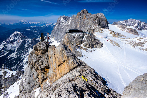 Obraz na płótnie Dachstein, Hunerkogel - Austria, Alpy, widok z Koppenkarstein, w salonie