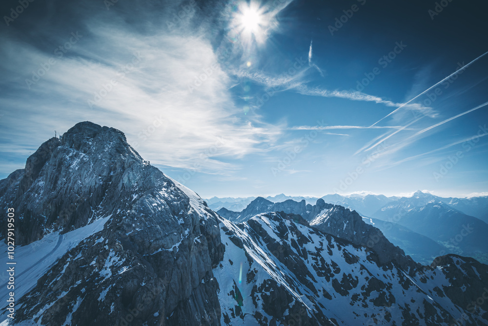 Dachstein, Hunerkogel - Austria, Alpy, widok z Koppenkarstein,