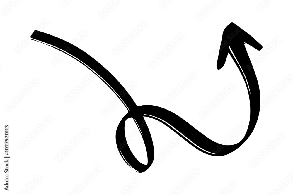 hand drawing simple arrow black color hand drawing simple arrow black color