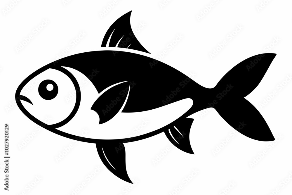 Different options of the stylized fishes on a white background. Different options of the stylized fishes on a white background.