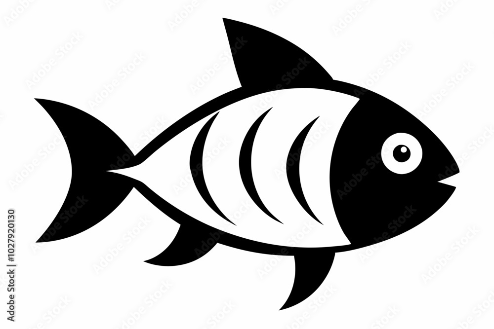 Different options of the stylized fishes on a white background. Different options of the stylized fishes on a white background.