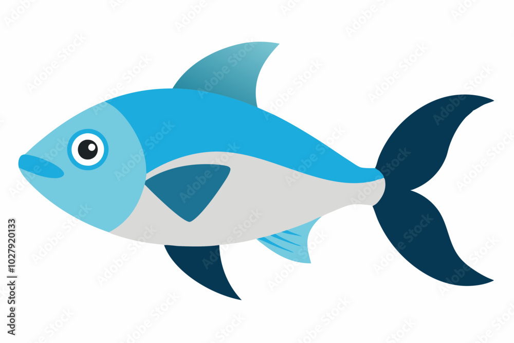 Different options of the stylized fishes on a white background. Different options of the stylized fishes on a white background.