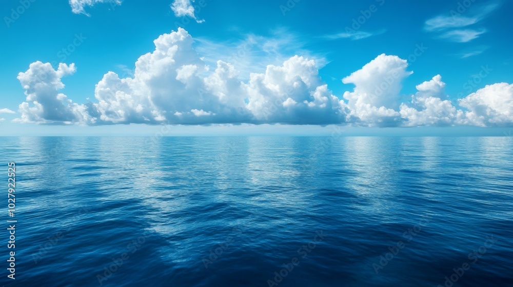 Serene Ocean and Sky Scene Serene Ocean and Sky Scene