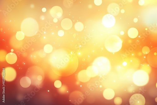 A vibrant display of golden bokeh lights shimmering brightly, creating a warm, festive atmosphere during a twilight event