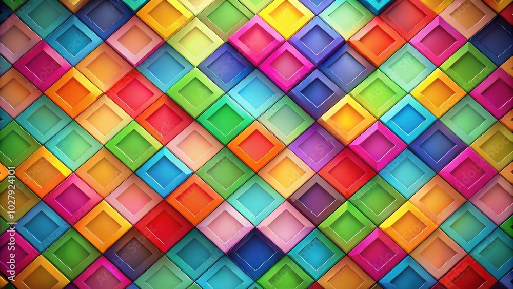 Vibrant Abstract Background with Colorful Squares in a Modern Geometric Design Vibrant Abstract Background with Colorful Squares in a Modern Geometric Design