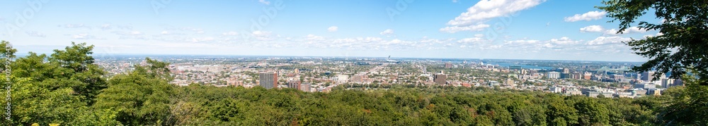 Panoramic View Centre Ville Montreal (Downtown) view from Mont Royal Québec Canada Panoramic View Centre Ville Montreal (Downtown) view from Mont Royal Québec Canada