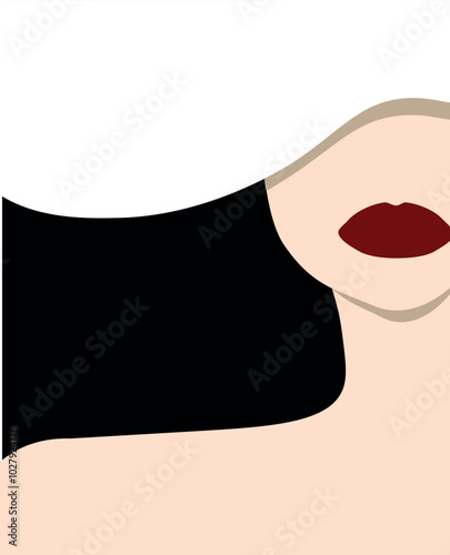 elegant woman beauty card, fashion, glamour, elegant, minimalist style, Vector