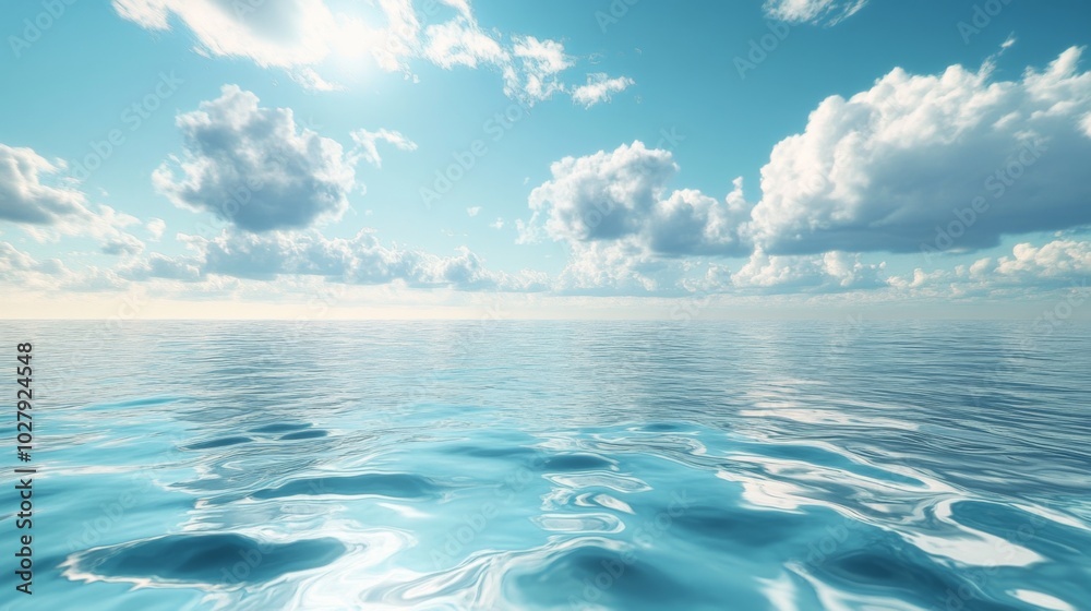 Tranquil Ocean and Sky Reflection Tranquil Ocean and Sky Reflection