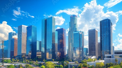 Downtown Cityscape Skyscrapers