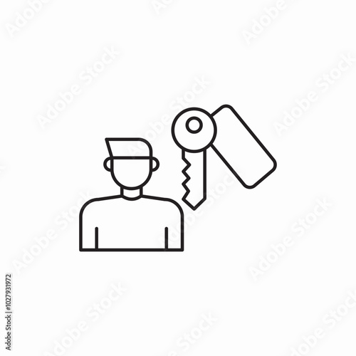 owner keys icon sign vector