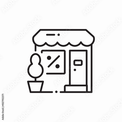store shop icon sign vector
