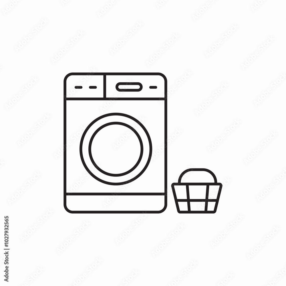 washing machine laundry icon sign vector washing machine laundry icon sign vector