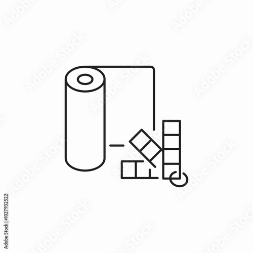 wallpaper roll icon sign vector